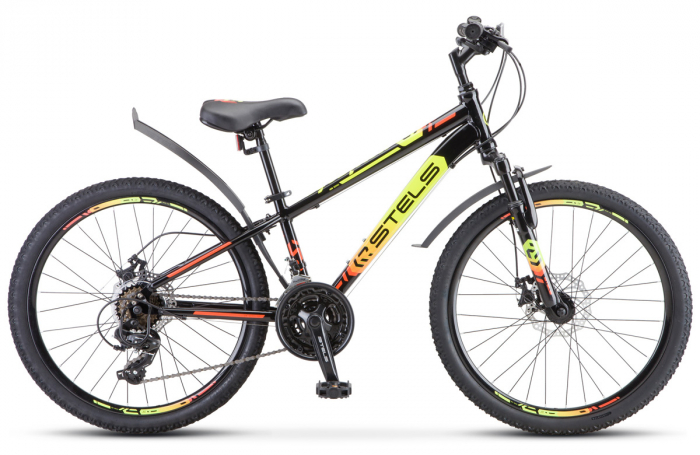 Велосипед Stels Navigator 400 MD 24" F010 черно/салатовый/красный 12 ...